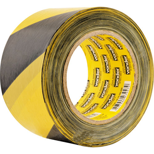Fita zebrada para demarcação 70 mm x 200 metros Fita zebrada para demarcação 70 mm x 200 metros