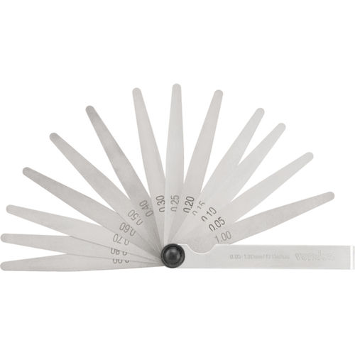 Calibre de folga 0,05 mm a 1,00 mm com 13 lâminas - CF 013 Calibre de folga 0,05 mm a 1,00 mm com 13 lâminas - CF 013