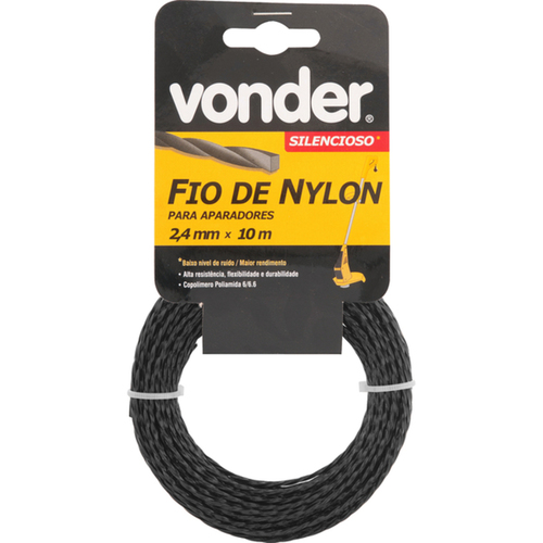 Fio de nylon 2,4 mm x 10 metros modelo silencioso para ro�adeira