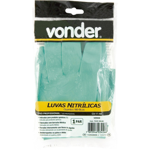 Luva nitr�lica com forro P