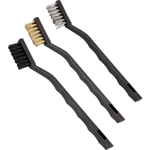 Jogo escova cerdas mistas manual com cabo plástico 3 peças Jogo escova cerdas mistas manual com cabo plástico 3 peças