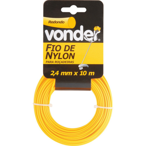 Fio de nylon para roçadeira 2,4 mm x 10 metros Fio de nylon para roçadeira 2,4 mm x 10 metros