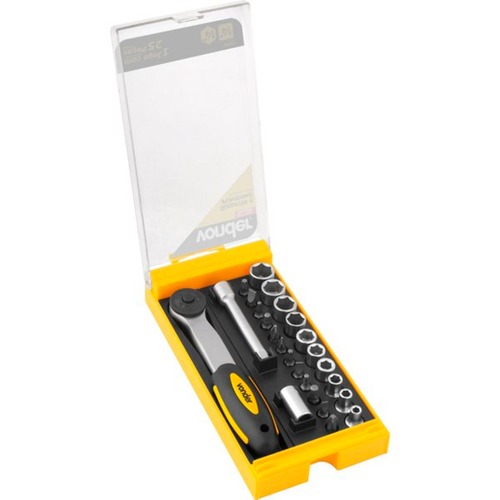 Jogo de bits e soquetes com 25 pe�as