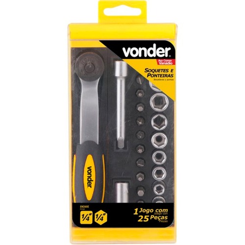 Jogo de bits e soquetes com 25 pe�as