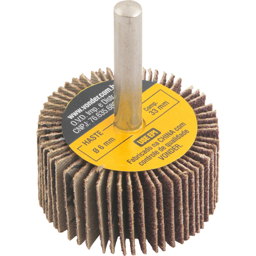 Roda de lixa 40 x 20 mm com haste gr�o 80