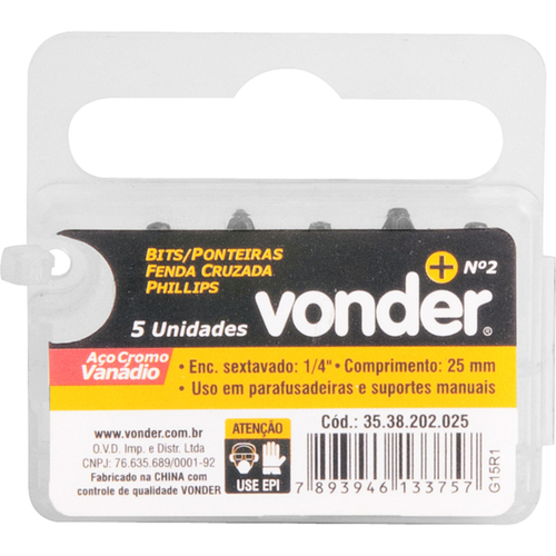 Bits phillips com encaixe 1/4