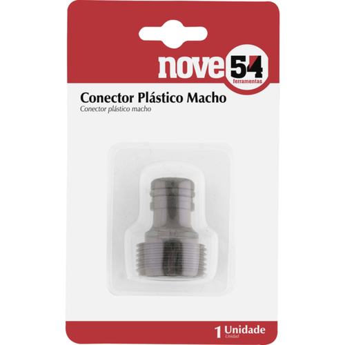 Conector pl�stico macho para engate r�pido 1/2