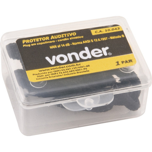 Protetor auditivo de copol�mero tipo plug