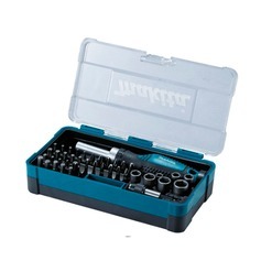 Jogo de bits e soquetes com chave manual 47 pe�as - B-36170