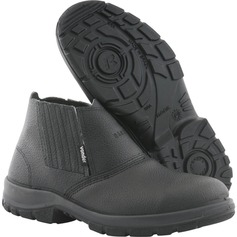 Botina em couro sint�tico com el�stico - BEV 0045