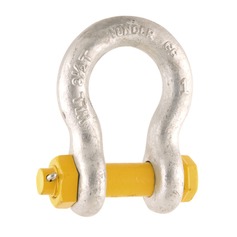 Manilha curva para cabo de a�o com porca e pino  �