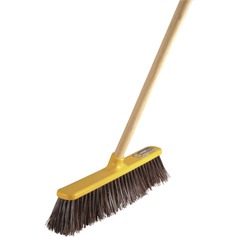 Vassoura tipo gari cepa pl�stica 4 fileiras 45 cm 6 p�s 