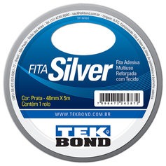 Fita adesiva refor�ada 48 mm X 5 m prata - SILVER