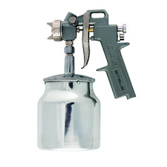 Pistola de pintura tipo suc��o com 3 bicos e caneca em alum�nio