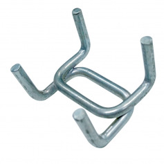 Gancho met�lico duplo para painel porta ferramentas 10 unidades