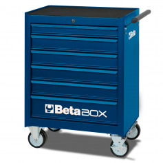 Carrinho para ferramentas com 6 gavetas azul - C04-BOX