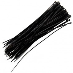 Abra�adeira de nylon 7,6 mm x 35 cm com 100 pe�as preta