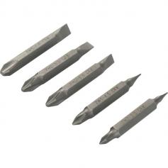 Jogo de ponteira ponta dupla a�o cromo van�dio 5 pe�as