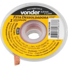 Fita/malha dessoldadora 3 mm x 1,5 m