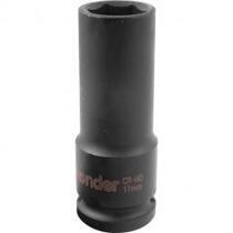 Soquete sextavado de impacto longo 17 mm encaixe 1/2 Soquete sextavado de impacto longo 17 mm encaixe 1/2