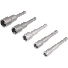 Jogo de soquetes magn�ticos em polegadas � a 1/2? com 5 pe�as