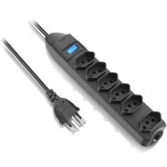 Filtro de linha 6 tomadas 1,5 metros 10A 