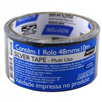 Fita adesiva silver tape 48 x 10m