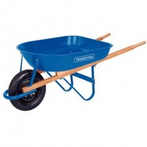 Carrinho de mão caçamba metálica rasa 50L braço de madeira - 77704422 Carrinho de mão caçamba metálica rasa 50L braço de madeira - 77704422