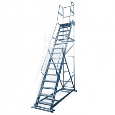 Escada plataforma de alum�nio 4.0 m c/ 15 degraus + patamar