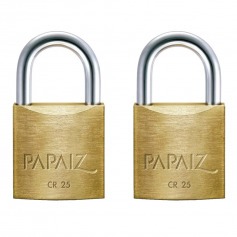 Kit 2 cadeados em lat�o de 25 mm - CR25