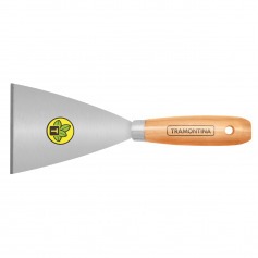 Esp�tula r�gida 10 cm em a�o com cabo de madeira