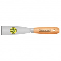 Esp�tula r�gida 4 cm em a�o com cabo de madeira