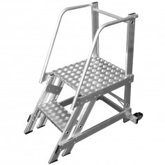 Escada plataforma de alum�nio 0.50 m com 1 degrau + patamar 