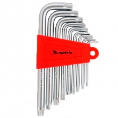 Jogo de chave hexalobular T10 a T50 com 9 pe�as	