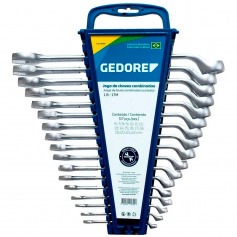 Jogo de chave combinada 6 a 22 mm a�o cromo van�dio com 17 pe�as - 1B-17M