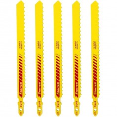 L�mina serra tico tico 100 mm 6 dentes bimetal para madeira 5 pe�as - BU46