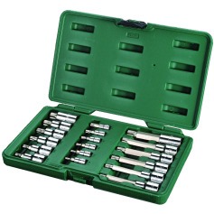 Jogo de soquete bits hexalobular de 1/4