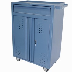 Carrinho para ferramentas fechado com 1 gaveta e 2 portas