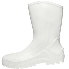 Bota de PVC branca cano m�dio com forro - 110VFLEXF BR