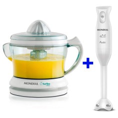 Kit Espremedor de frutas Power Turbo Citrus E-01 + Mixer el�trico M-15-W
