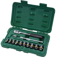 Jogo de soquete Bolt Biter 7 a 19 mm encaixe 1/4