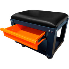 Banco para mec�nico almofadado com gaveta capacidade 120 kg - 90023