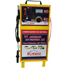 Carregador de bateria 12/24V r�pido e lento com auxiliar de partida - CK24A60