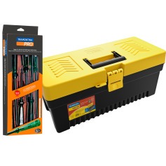 Jogo de chave fenda e phillips isolada 6 pe�as + Caixa pl�stica para ferramentas 17