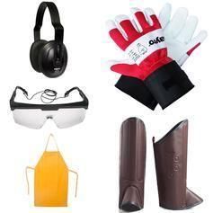 Kit de seguran�a para operador de ro�adeira com 5 pe�as tamanho 