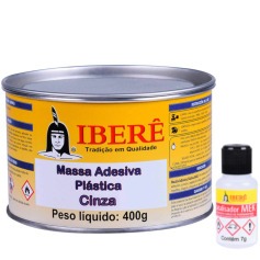 Massa pl�stica com catalisador 400 gramas cinza