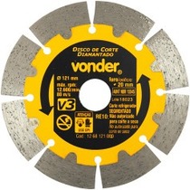 Disco diamantado segmentado 121 mm para concreto e alvenaria - V3 Disco diamantado segmentado 121 mm para concreto e alvenaria - V3