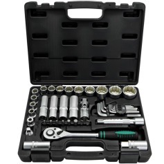 Jogo de soquete estriado 10 � 32 mm encaixe 1/2