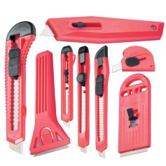 Jogo de estiletes e raspadores 8 pe�as - 789919