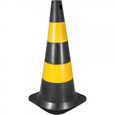 Cone de sinaliza��o com 75 cm 2 faixas